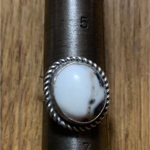 Sterling Silver & White Buffalo Turquoise Ring